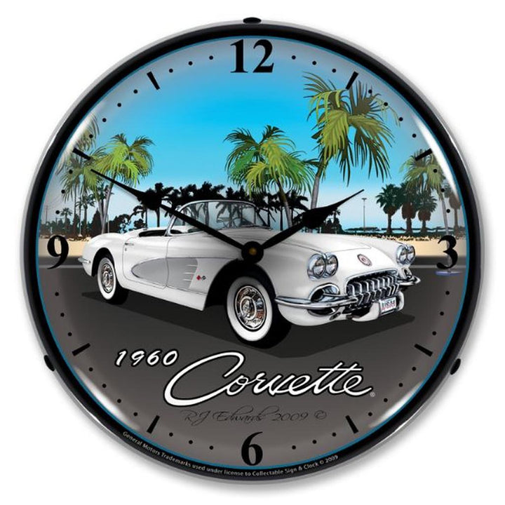 1960 Corvette C1 LED Clock, Beach