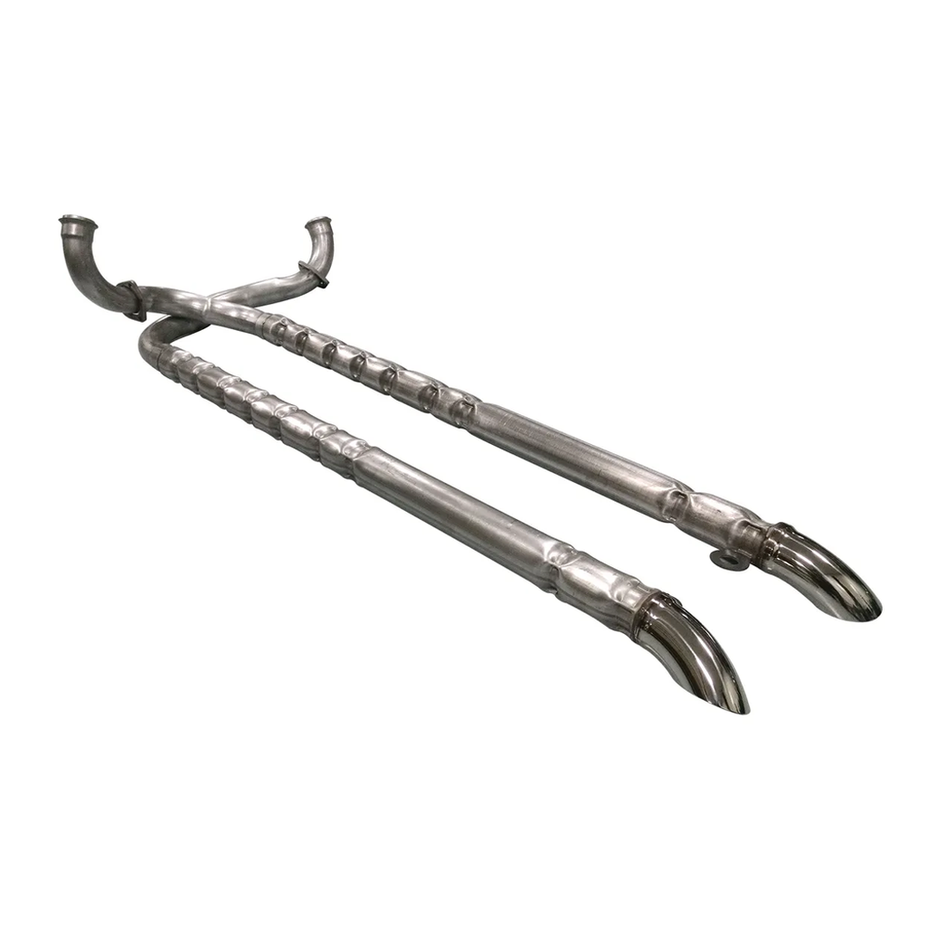 C2 1963-1967 Corvette Side Exhaust Kit - Mild Loud - Stainless Pipes - SBC W/2" Manifold