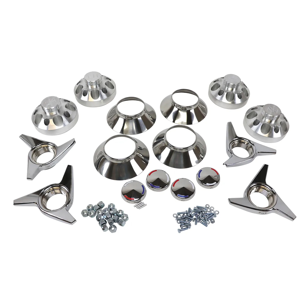 1963-1965 Corvette C2 Direct-Bolt Knock-Off Hardware Car Set W/Lug Nuts