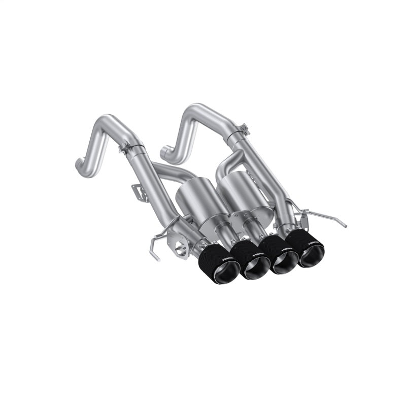 MBRP S70073CF Active Exhaust System for Chevrolet Corvette 6.2L (2014-2019) with Quad Carbon Fiber Tips