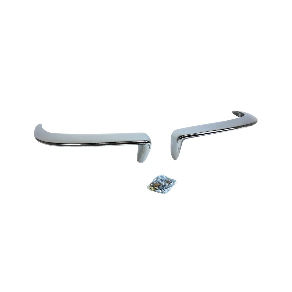 C2 1963-1967 Corvette Chrome Bumper Set W/Hardware - Rear