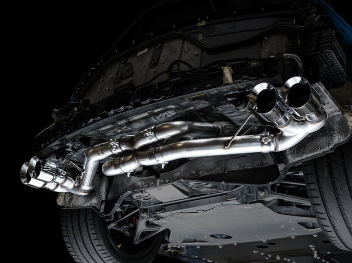 AWE Tuning 2020-2025 Chevrolet Corvette C8 Track Edition Exhaust with Quad Chrome Silver Tips