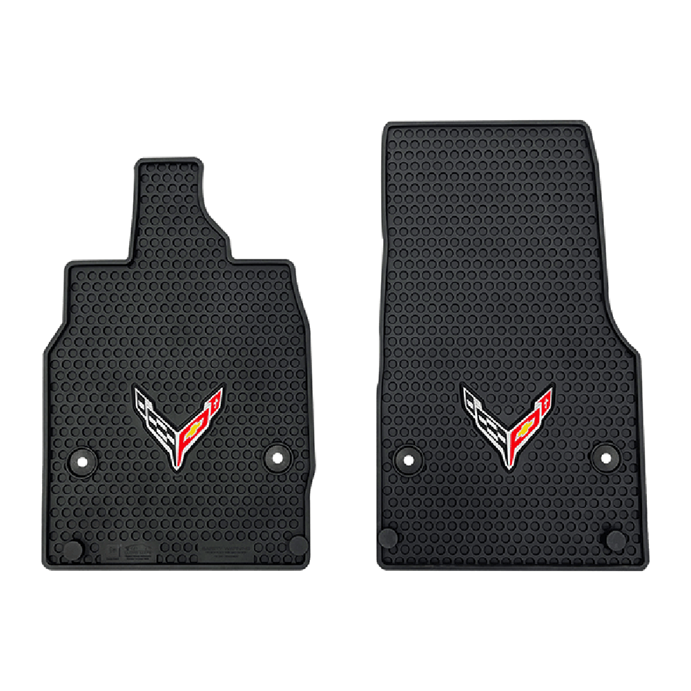 C8 Corvette Lloyd's Rubber/All Weather Floor Mats - Black : C8 2020-2022