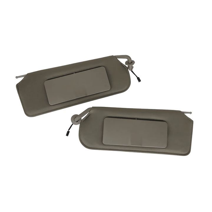 C5 Corvette Replacement Sun Visor Set W/ Led Lit Mirrors - Shale : 2003-2004 C5 & Z06