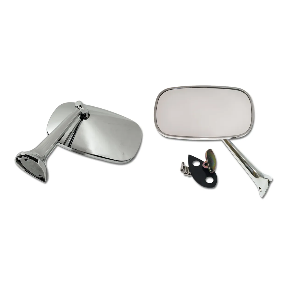 C3 1975-1979 Corvette Door Chrome Kit - Mirrors and Door Handles W/Gaskets