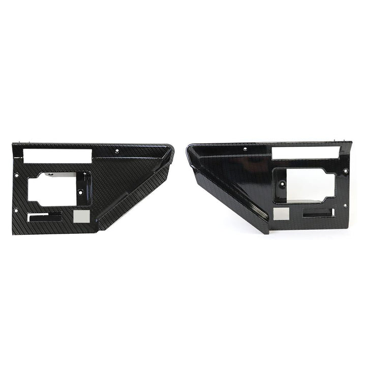 1986-1989 Corvette C4 Hydro Carbon Fiber Door Open Latch Bezel with Power Locks Set - Matte Finish