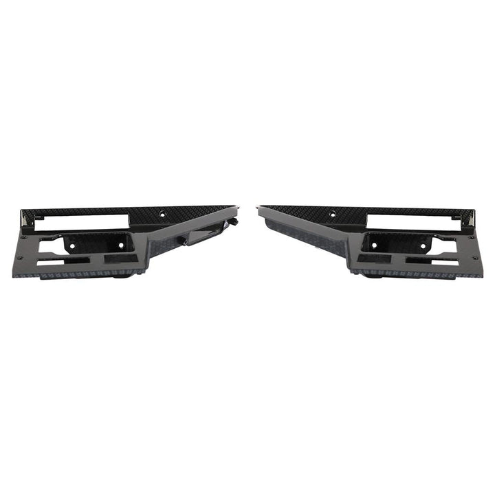1986-1989 Corvette C4 Hydro Carbon Fiber Door Open Latch Bezel with Power Locks Set - Matte Finish