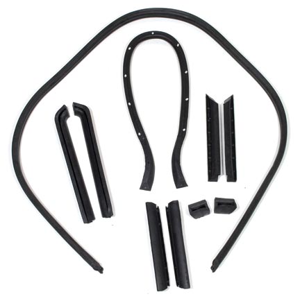 C3 1968-1975 Corvette Convertible Top Weatherstrip Kit W/Rear Bow Retainer Cord