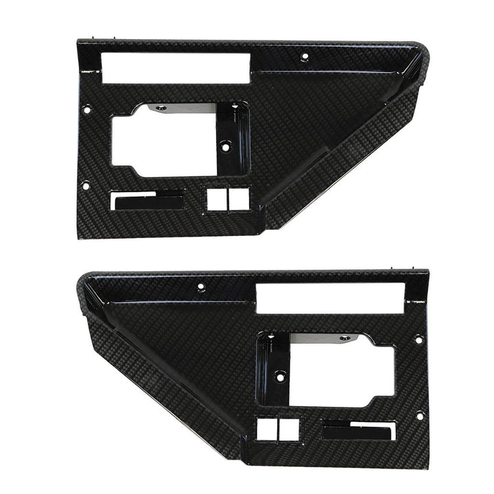 1984-1985 Corvette C4 Hydro Carbon Fiber Door Panel Latch Bezels W/Power Locks - Matte Finish