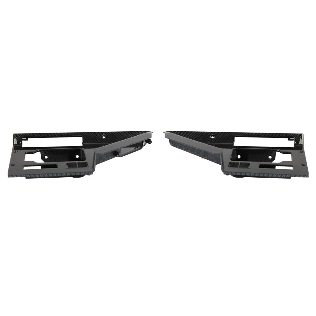 1984-1985 Corvette C4 Hydro Carbon Fiber Door Panel Latch Bezels W/Power Locks - Matte Finish