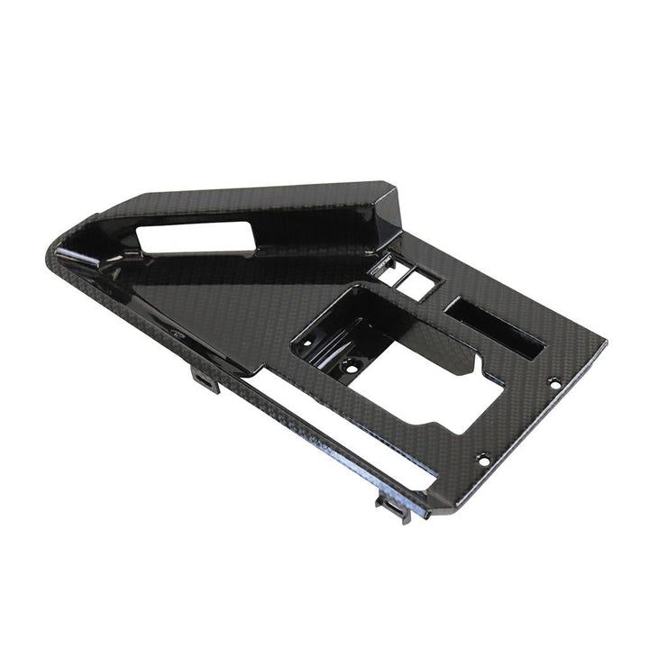 1984-1985 Corvette C4 Hydro Carbon Fiber Door Panel Latch Bezels W/Power Locks - Gloss Finish