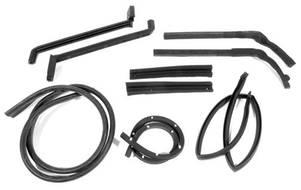 1963-1967 Corvette C2 Hardtop 9pc Weatherstrip Kit W/Screw Kit