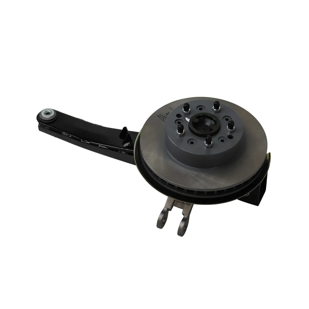 C3 1976-1982 Corvette New Trailing Arm Assemblies W/Bearings & Rotors - LH/RH - Gold Backing Plates
