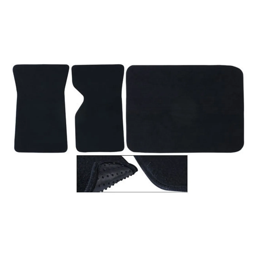 1968-1982 Corvette C3 Economy Floor & Cargo Mat Set - Black
