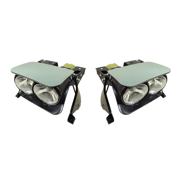 1975-1982 Corvette C3 Complete Headlamp Assemblies W/Door & New Acutators - LH/RH