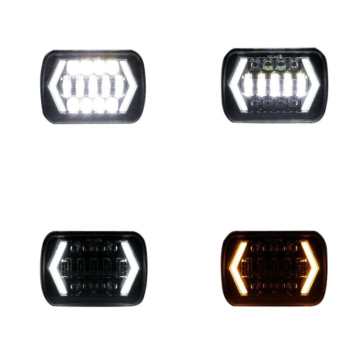 1984-1996 Corvette C4 LED Headlights Hi-Lo DRL w/Built In Turn Signal