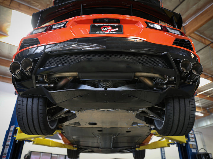 aFe MACH Force-Xp 3-inch to 2-1/2-inch Stainless Steel Cat-Back Exhaust System with Carbon Fiber Tips for Chevrolet Corvette C8 (2020-2025)