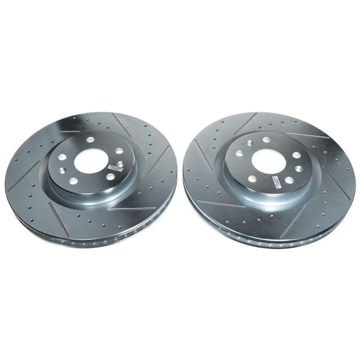 Corvette C8 Power Stop Front Evolution Drilled & Slotted Rotor - Pair Z51 2020-2024