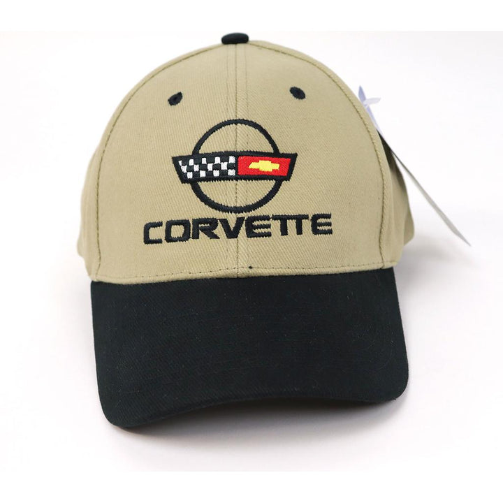 1984-1996 Corvette C4 Cap, Tan W/C4 Logo W/Black Rim