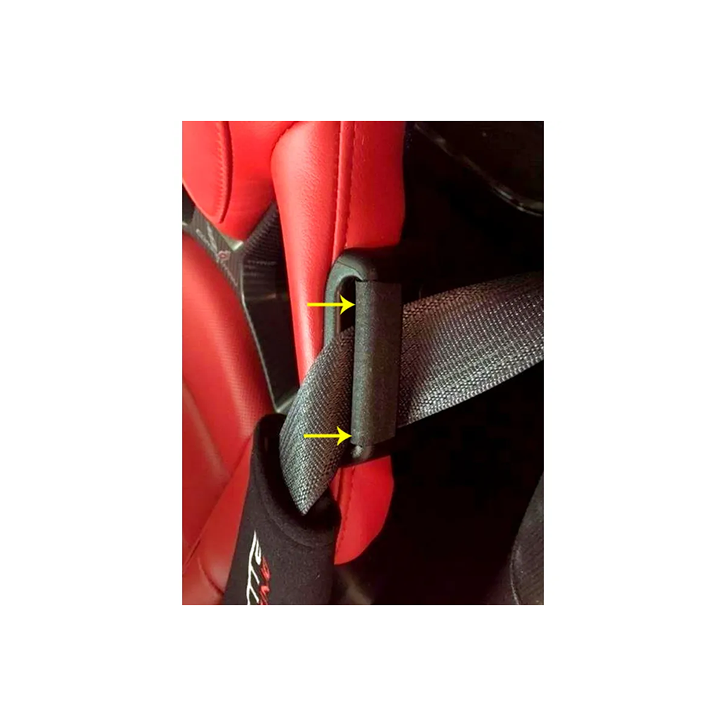 C7/C8 Corvette Seat Belt Guide Ant-Belt Pop Guards : Black