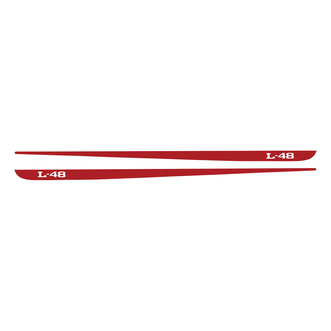 C3 1968-1982 Corvette Hood Stripe Decals - Pair L-48