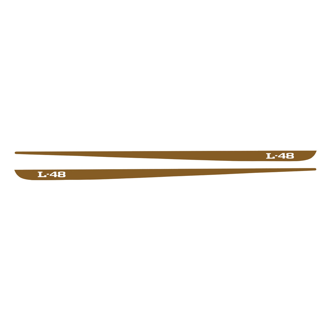 C3 1968-1982 Corvette Hood Stripe Decals - Pair L-48