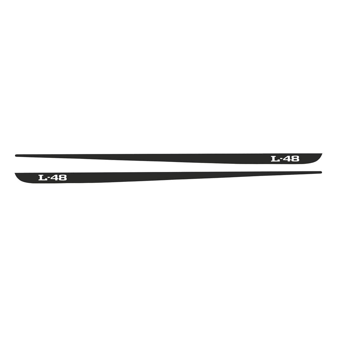C3 1968-1982 Corvette Hood Stripe Decals - Pair L-48