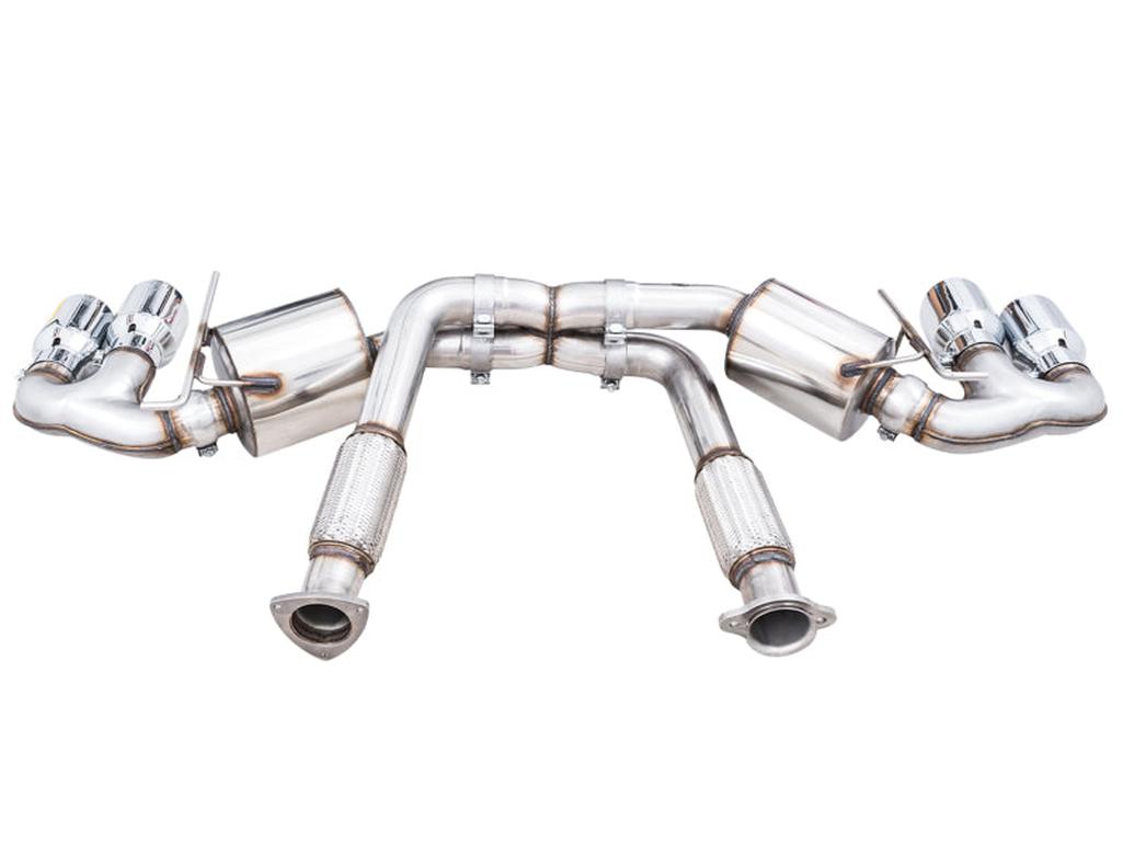 AWE Tuning Touring Edition Exhaust for Chevrolet Corvette C8 with Quad Chrome Silver Tips