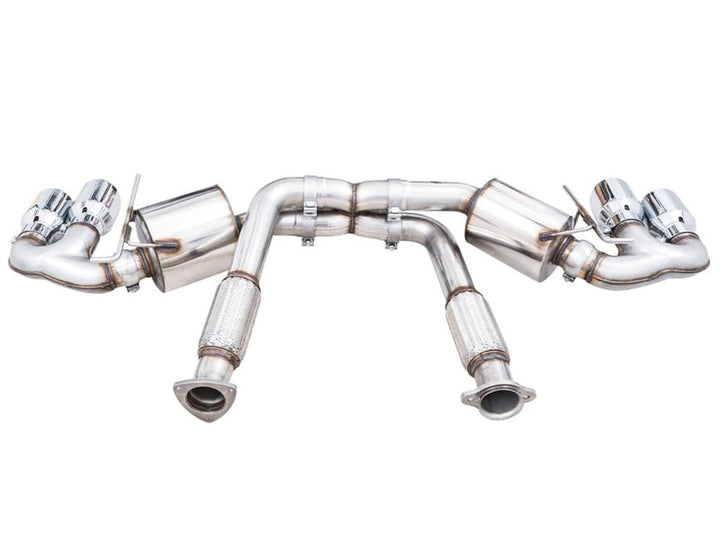 AWE Tuning Touring Edition Exhaust for Chevrolet Corvette C8 with Quad Chrome Silver Tips