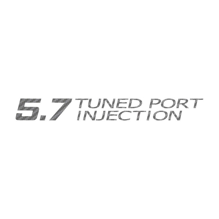 1985-1991 Corvette C4 Tuned Port Injection Decal - Silver Carbon Fiber