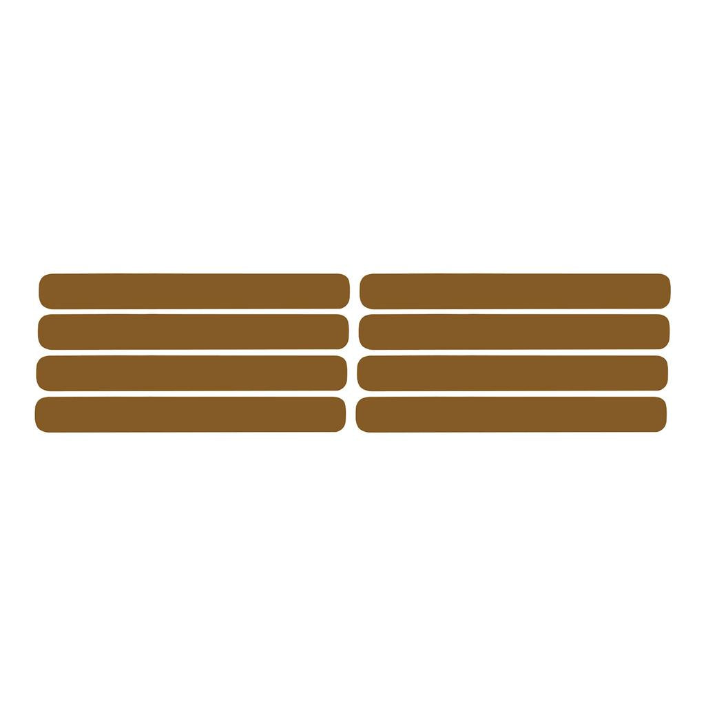 1991-1994 Corvette C4 Side Vent Louver Decals - 8 Pieces Gloss Metallic Gold - Gloss Gold Metallic Midnight