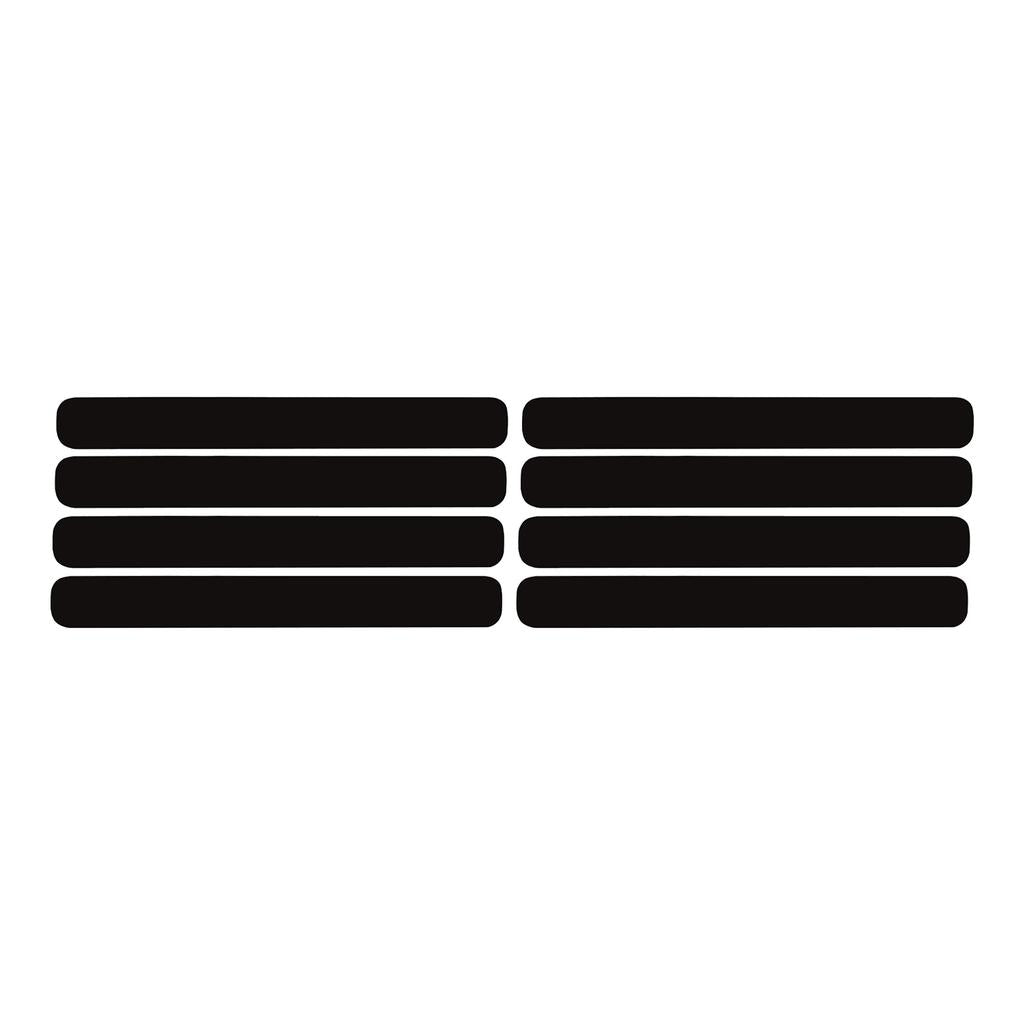 1991-1994 Corvette C4 Side Vent Louver Decals - 8 Pieces Matte Black