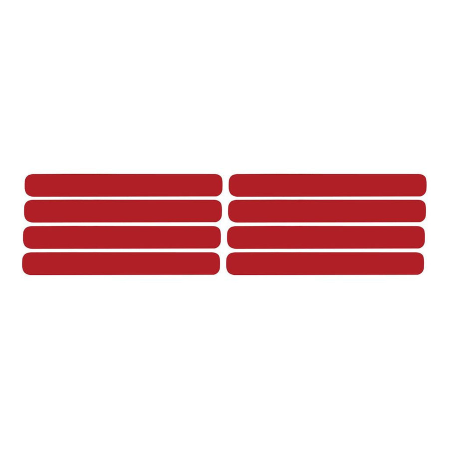 1991-1994 Corvette C4 Side Vent Louver Decals - 8 Pieces Matte Red