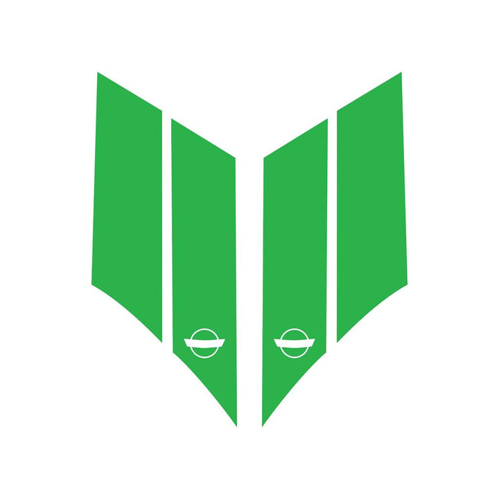 G.S. Hash Marks - Both Sides (Pair) - Gloss Lime Green