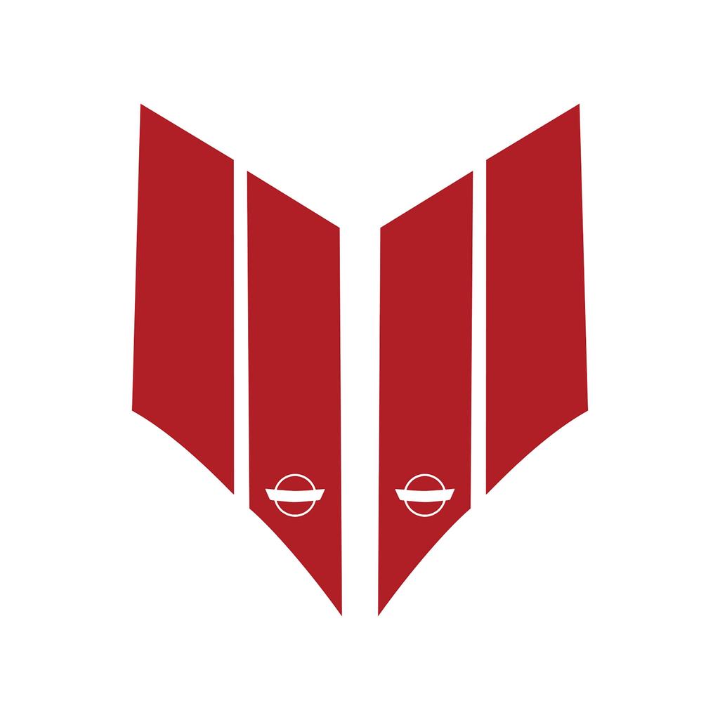 G.S. Hash Marks - Both Sides (Pair) - Matte Red