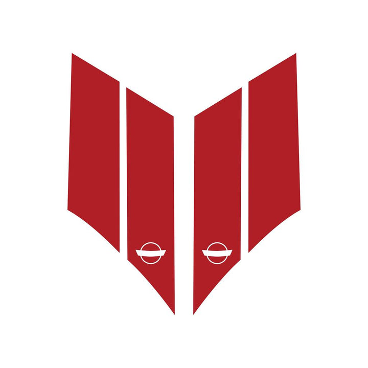 G.S. Hash Marks - Both Sides (Pair) - Matte Red