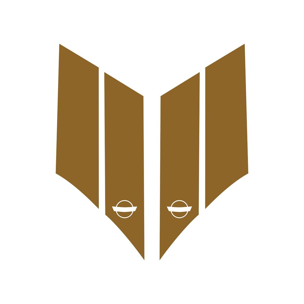 G.S. Hash Marks - Both Sides (Pair) - Matte Gold