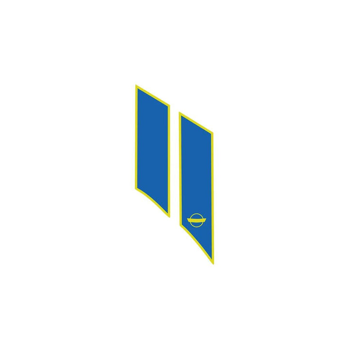 G.S. Styled Fender Stripes - Matte Yellow / Matte Blue - Driver (LH)