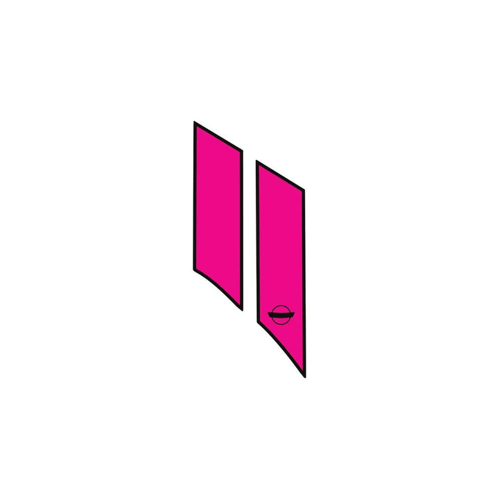 G.S. Styled Fender Stripes - Matte Black / Gloss Pink - Driver (LH) - Crossed Flags Cutout