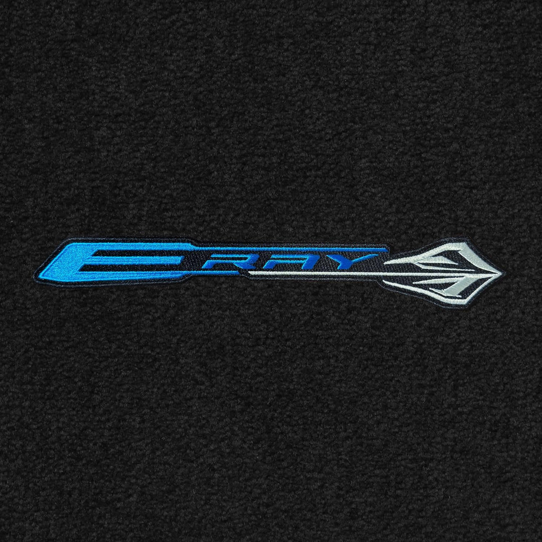 C8 E-Ray Corvette Floor Mats - Lloyds Mats with E-Ray Logo & Stingray Combo