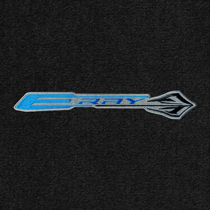C8 E-Ray Corvette Front Cargo Mat - Lloyds Mats with E-Ray Logo & Stingray Combo