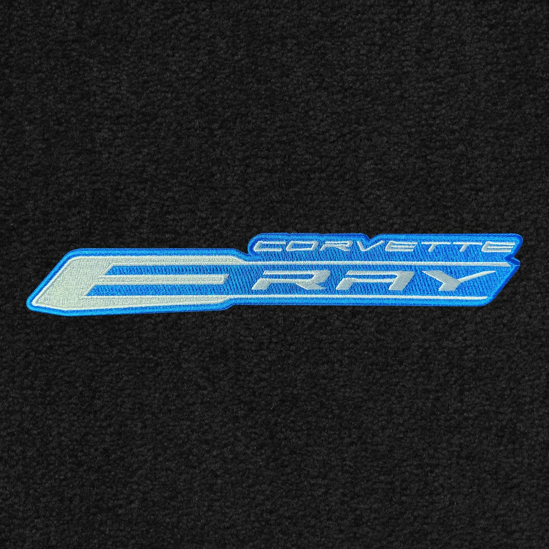 C8 E-Ray Corvette Rear Cargo Mat - Lloyds Mats with C8 Script & E-Ray Logo Combo : Coupe