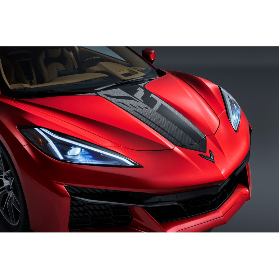 Corvette Genuine GM Jake Hood Decal - Carbon Flash : C8 Stingray, Z51, Z06, E-Ray
