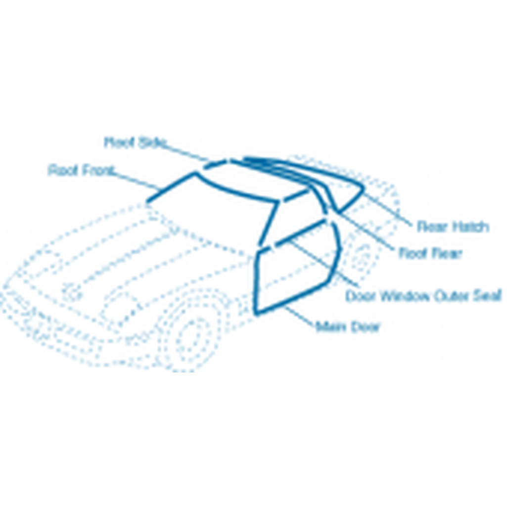 C4 1990-1996 Corvette Door Weatherstrip - Passenger Side - RH