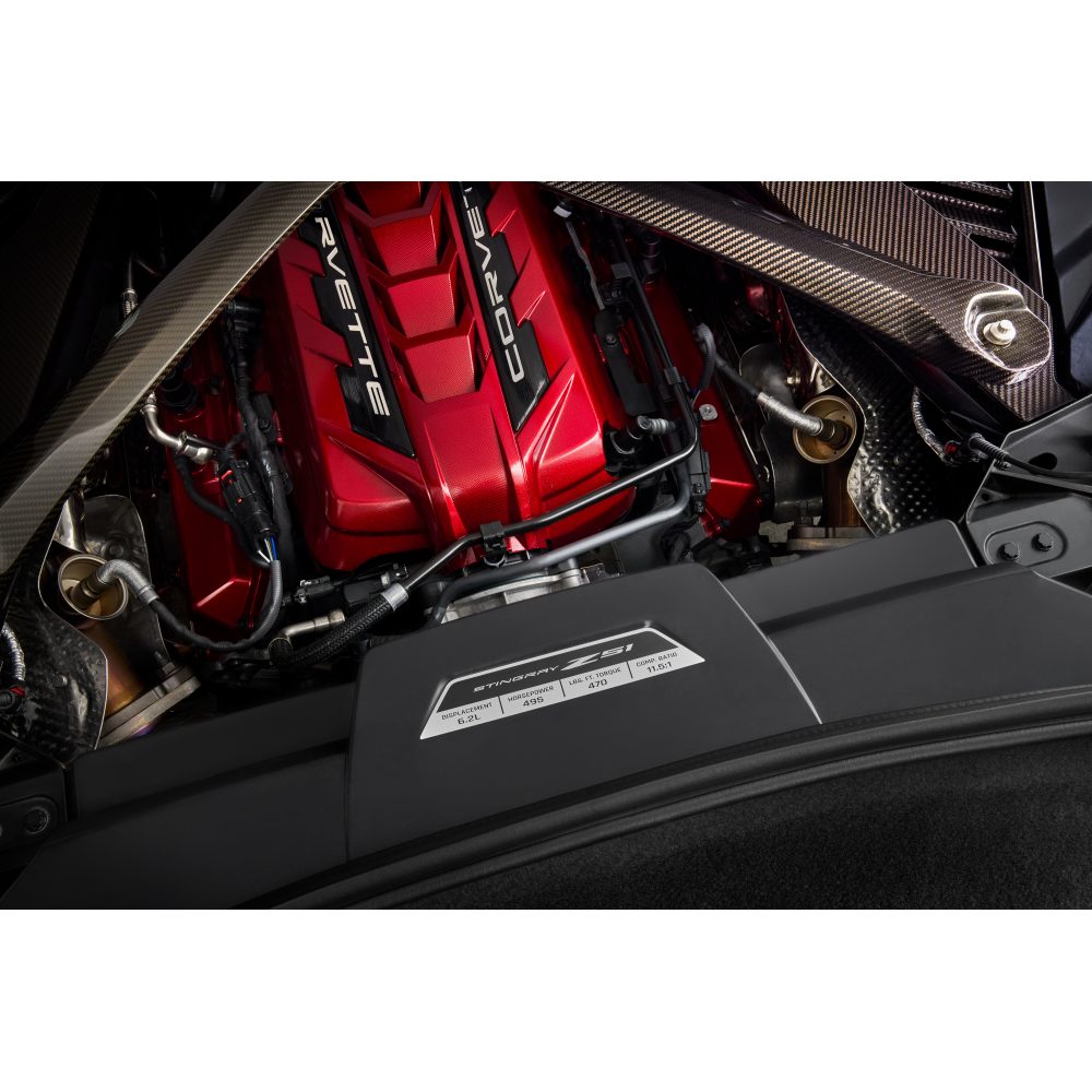 C8 Corvette Engine Specification Plaque : Stingray Z51--2020-2025