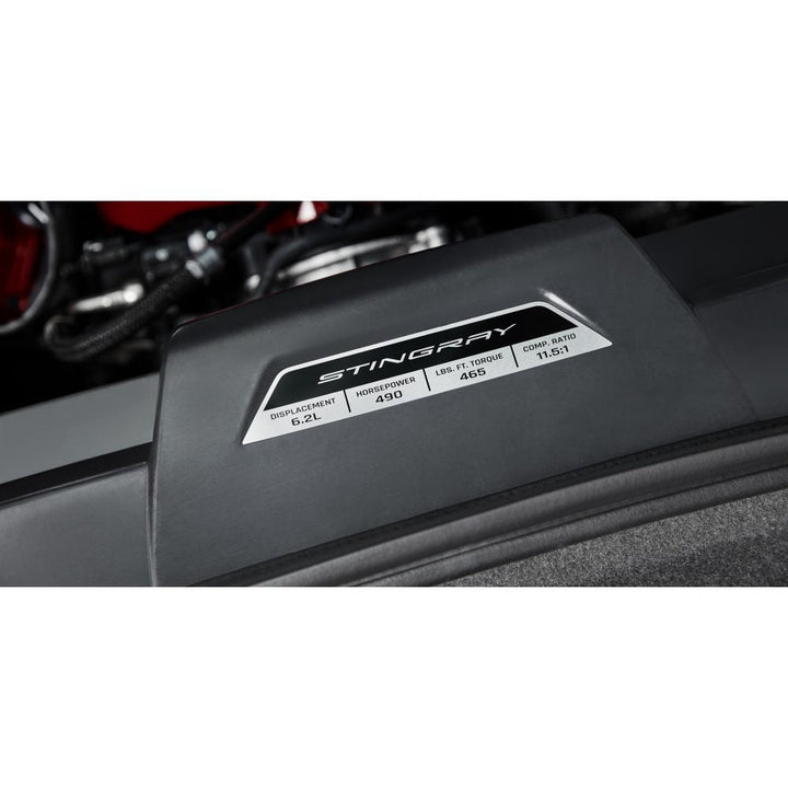 C8 Corvette Engine Specification Plaque - Stingray--2020-2025