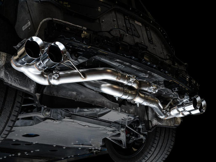 AWE Tuning 2020-2025 Chevrolet Corvette C8 Track Edition Exhaust with Quad Chrome Silver Tips