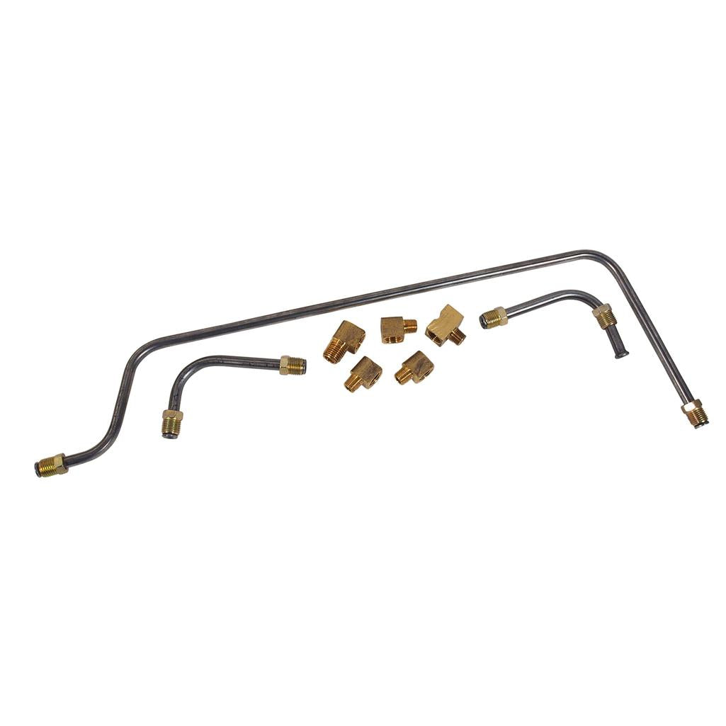 1959-1961 Corvette C1 Gas Line, Stainless Steel - Pump To Carburetors 2X4