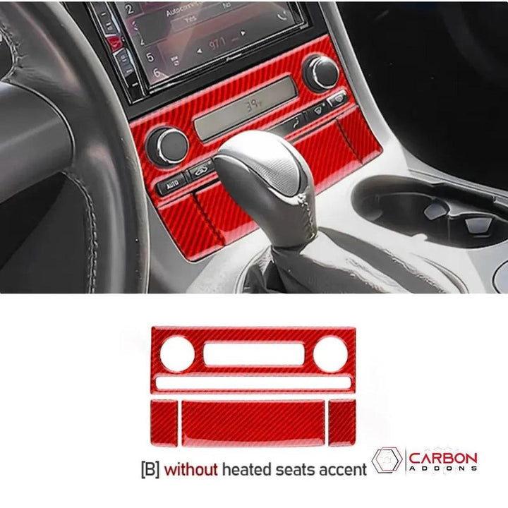 [4pcs] Real Carbon Fiber AC Control Panel Overlay | C6 2005-2013 Corvette