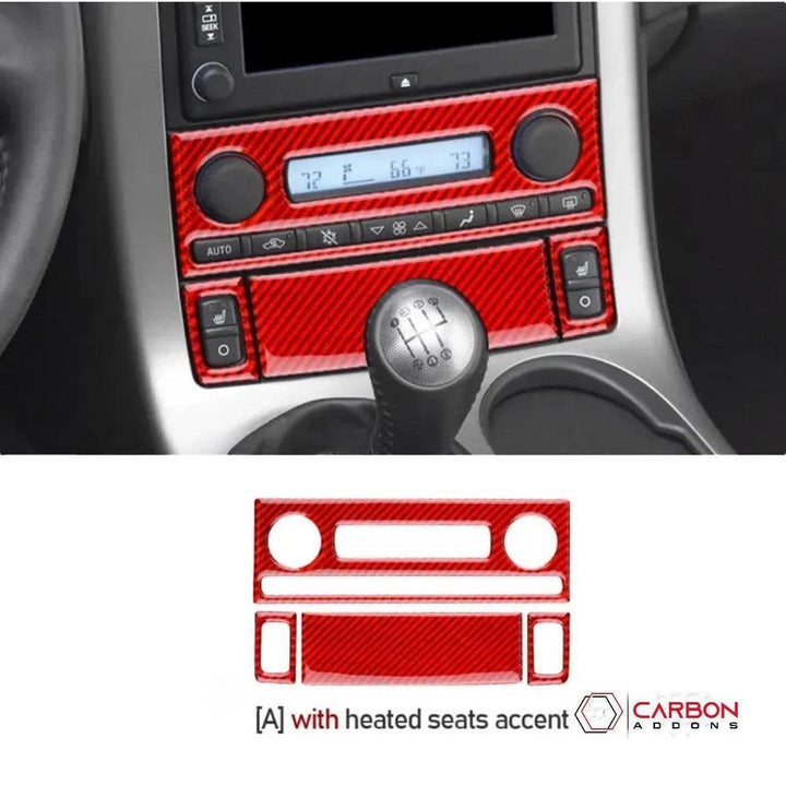[4pcs] Real Carbon Fiber AC Control Panel Overlay | C6 2005-2013 Corvette